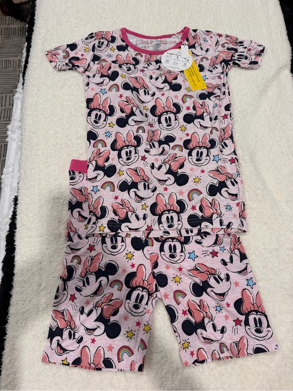 Little Sleepies Pink Minnie Mouse Short Pajama Set